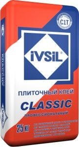 Плиточный клей усиленный IVSIL CLASSIC  25кг